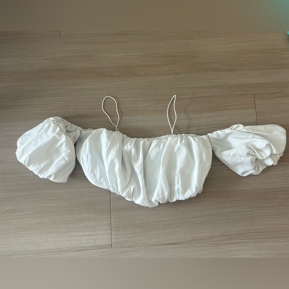 White Off-Shoulder Women's Top